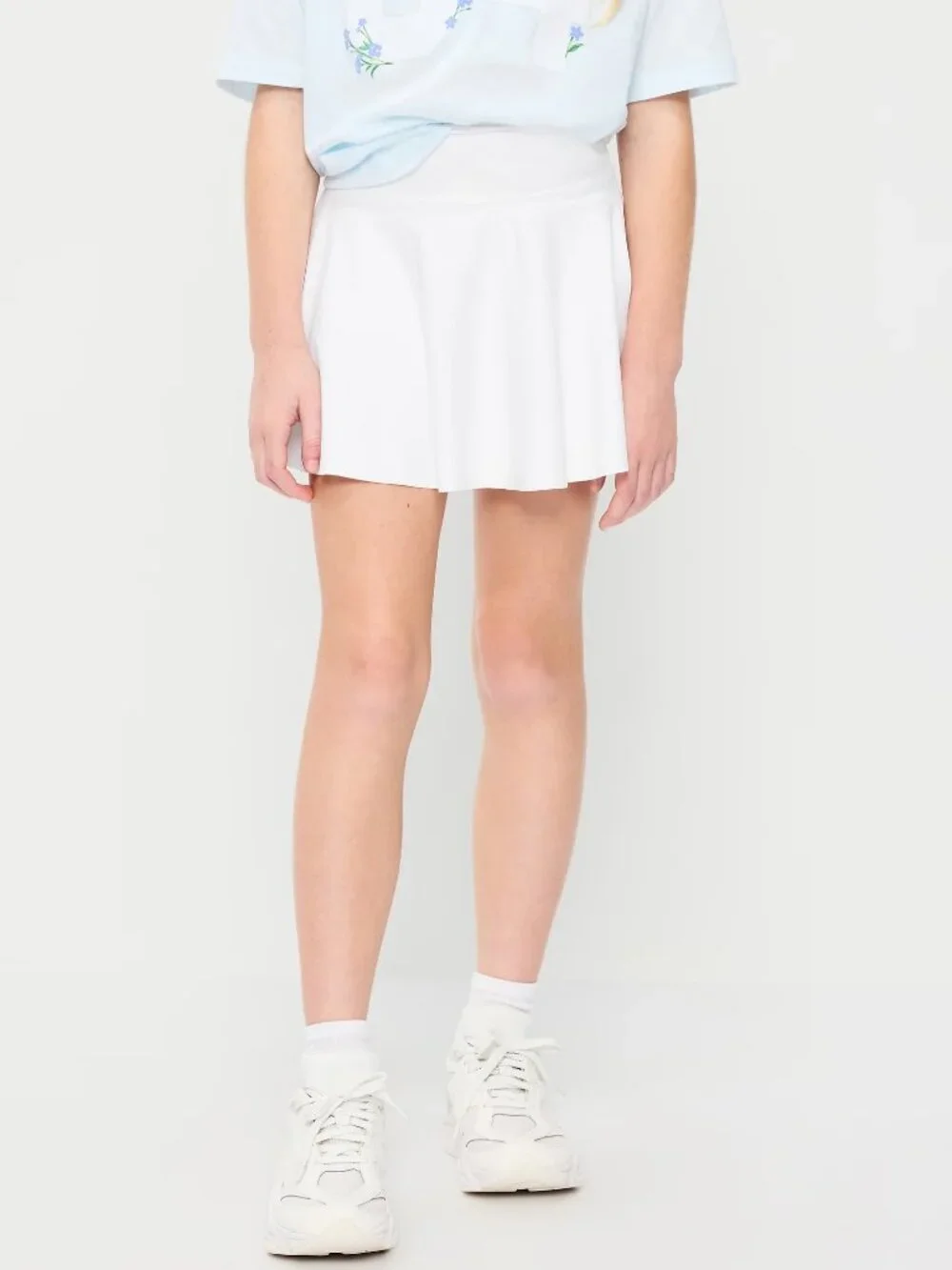 Old Navy Girl’s PowerSoft Active-Wear High-Waist Skort (Calla Lilies Off White)